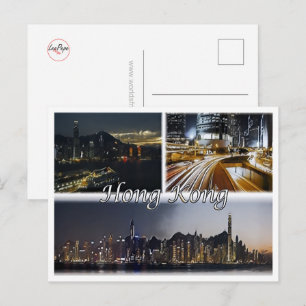 Cartão Postal Hong Kong - Mosaico -