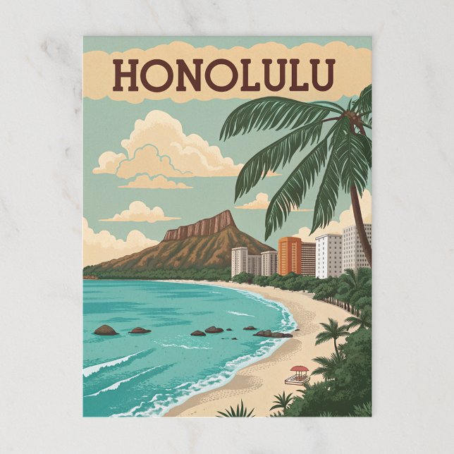 Cartão Postal Honolulu: Diamond Head Beach Paradise (Criador carregado)