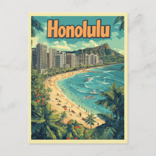 Cartão Postal Honolulu - Havaí Urbano Praia 