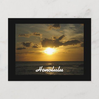 Cartão Postal Honolulu Sunset