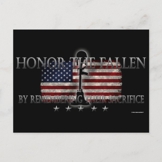 Cartão Postal Honor The Fallen (Frente)