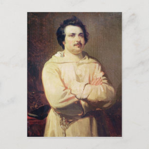 Cartão Postal Honore de Balzac em seu Hábito Monk, 1829