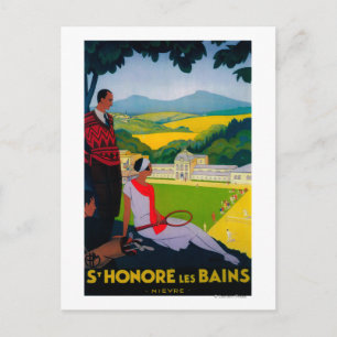 Cartão Postal Honore Les Bains Vintage Poster Europe