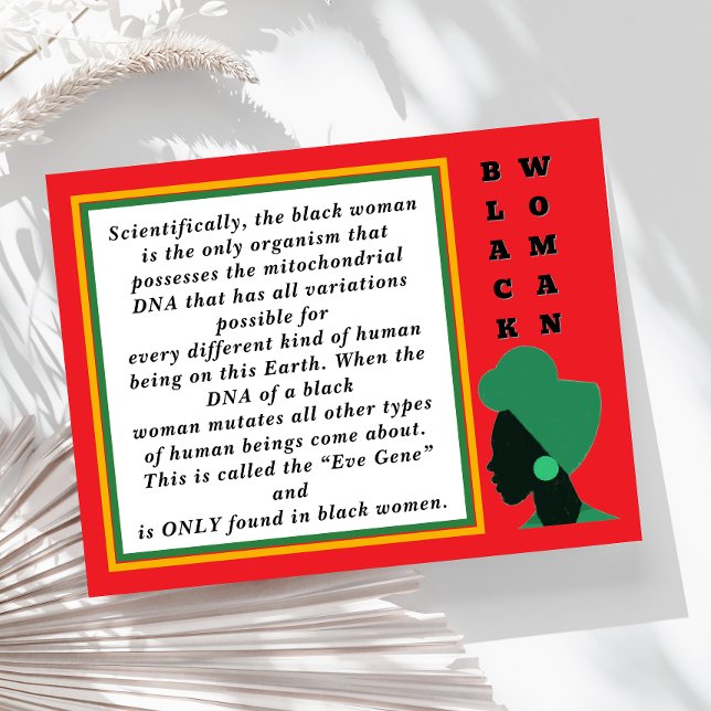 Cartão Postal Honrando Mulher Negra História Mês (Criador carregado)