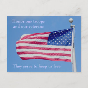 Cartão Postal Honrar nosso Cartaz das Tropas