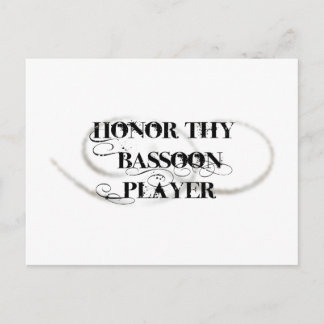 Cartão Postal Honre Thy Bassoon Player