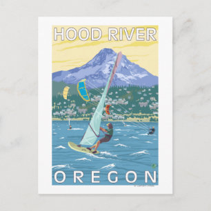 Cartão Postal Hood River, ORWind Surfers & Kite Boarders