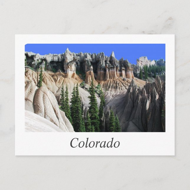 Cartão Postal hoodoos de Colorado (Frente)