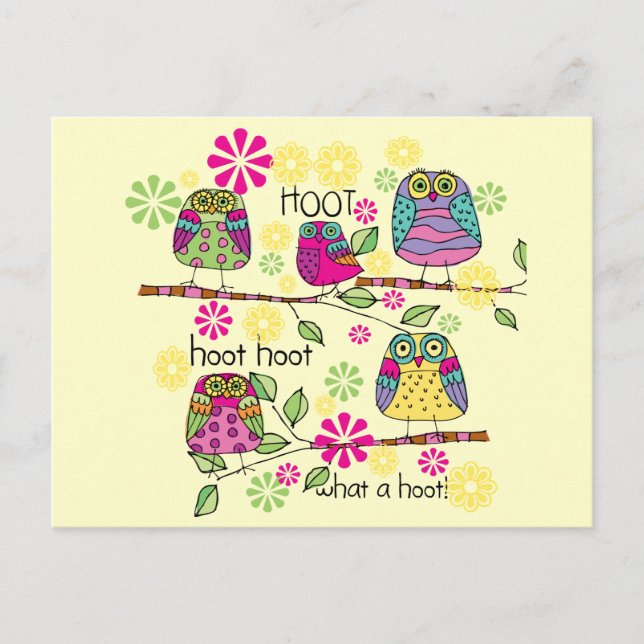 Cartão Postal Hootie Owls (Frente)