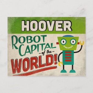 Cartão Postal Hoover Alabama Robot - Funny Vintage
