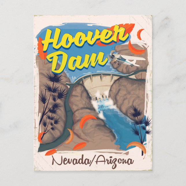Cartão Postal Hoover Dam Nevada/poster de viagens Arizona (Frente)