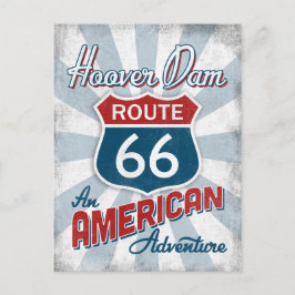 Cartão Postal Hoover Dam Route 66 Vintage América