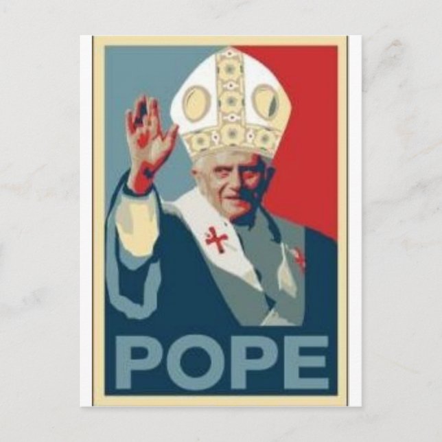 CARTÃO POSTAL HOPE POPE (Frente)