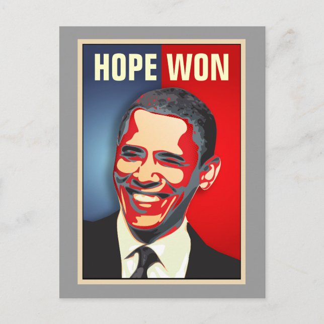Cartão Postal Hope Won - Barack Obama (Frente)
