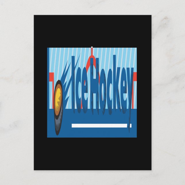 Cartão Postal Hóquei no gelo (Frente)