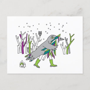 Cartão Postal Hora da neve