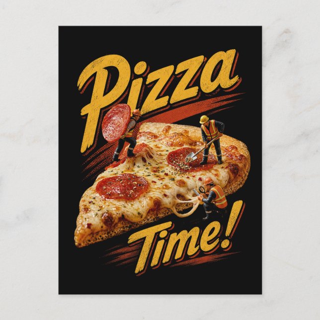 Cartão Postal Hora da Pizza! (Frente)