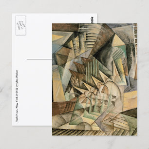 Cartão Postal Hora de Rush, Nova Iorque, por Max Weber, Cubismo 