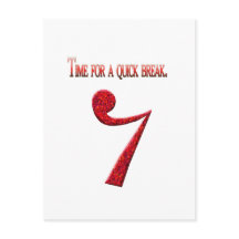 "Hora de uma pausa rápida"