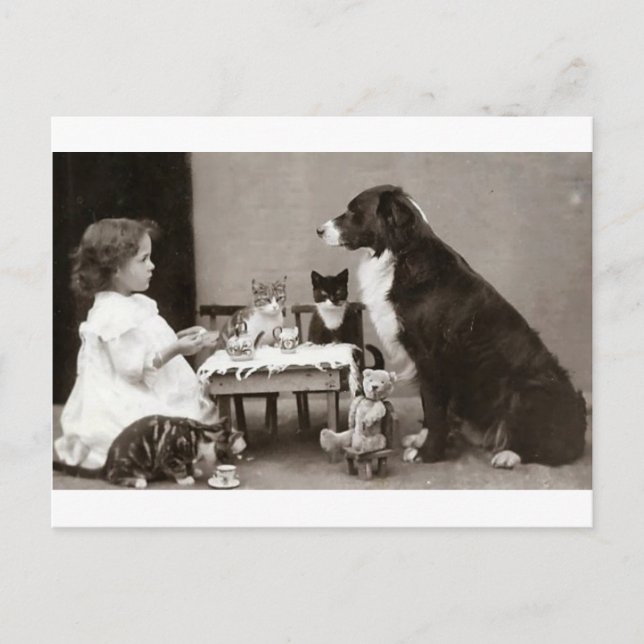 Cartão Postal Hora do chá (Frente)