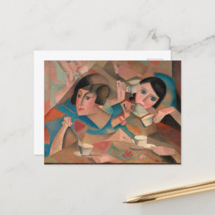 Cartão Postal Hora do Chá por Alice Bailly