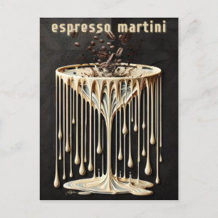 Cartão Postal Hora do Cocktail Espresso Martini