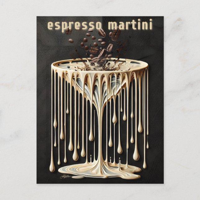 Cartão Postal Hora do Coquetel Espresso Martini (Frente)