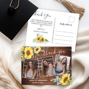 Cartão Postal Horário de Graduação Eucalyptus 3 PHOTO Sunflower 