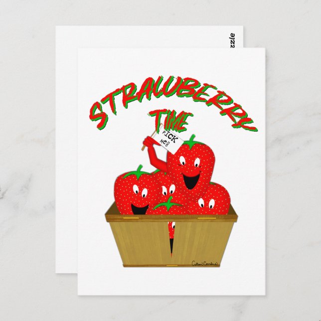 Cartão Postal Horário de Morango! (Frente/Verso)