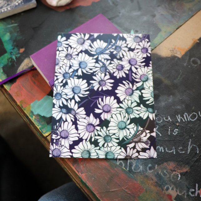 Cartão Postal Horário de primavera do padrão floral Rainbow Dais (Criador carregado)