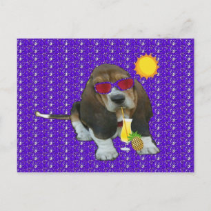 Cartão Postal Horário de Verão do Postcard Basset Hound Sheldo