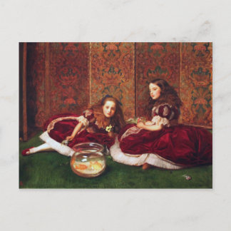 Cartão Postal Horas de Leisure - John Everett Millais
