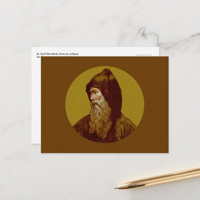 Cartão Postal Horizontal S. Cirilo, o Monge (M 002 (Frente/Verso In Situ)