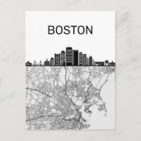 Horizonte da Cidade de Boston Massachusetts Com Ma