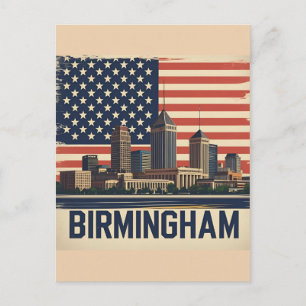 Cartão Postal Horizonte de Birmingham City Alabama