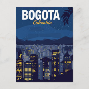 Cartão Postal Horizonte de Bogotá Colômbia à Noite