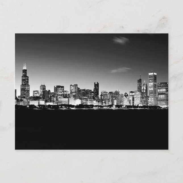 Cartão Postal Horizonte de Chicago (Frente)
