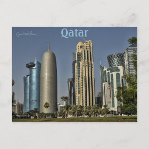 Cartão Postal Horizonte de Doha Qatar