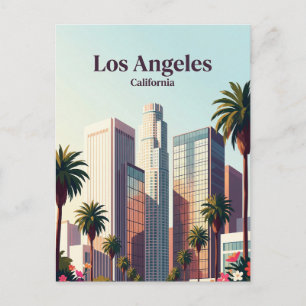 Cartão Postal Horizonte de Downtown Los Angeles Califórnia