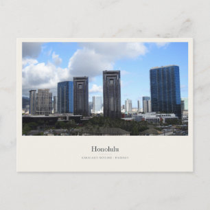 Cartão Postal Horizonte de Honolulu em Kakaako