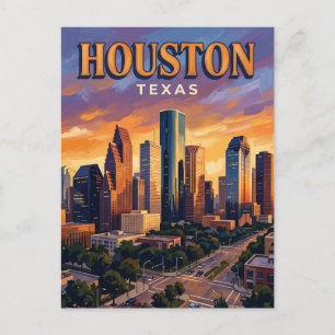 Cartão Postal Horizonte de Houston Texas