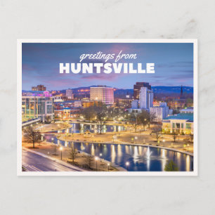 Cartão Postal Horizonte de Huntsville Centro Alabama Saudação