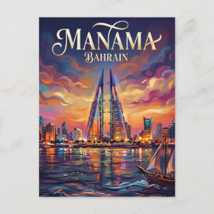 Cartão Postal Horizonte de Manama Bahrein