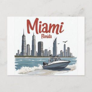 Cartão Postal Horizonte de Miami City Flórida