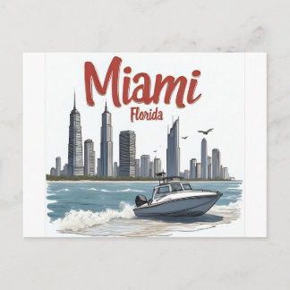 Cartão Postal Horizonte de Miami City Flórida