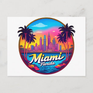 Cartão Postal Horizonte de Miami City Flórida