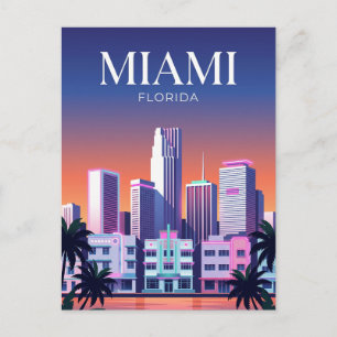 Cartão Postal Horizonte de Miami EUA