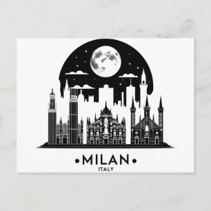 Cartão Postal Horizonte de Milão Itália