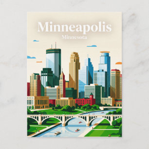 Cartão Postal Horizonte de Minneapolis EUA