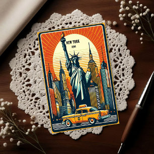 Cartão Postal Horizonte de Nova York de 1961